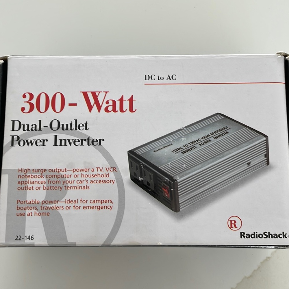 300 watt dual outlet power inverter